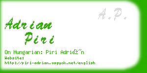 adrian piri business card